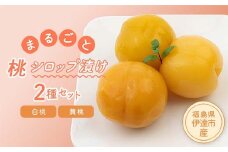 まるごと桃2種セット（白桃2つ、黄桃1つ） F20C-335