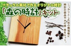 ナチュラル素材で作るオリジナル時計「森の時計」キット F20C-524