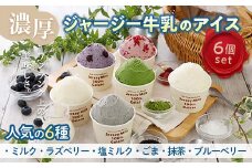 【ジャージー牛乳使用】まきばのジャージーアイス人気スタンダードセット6個入り F21C-033
