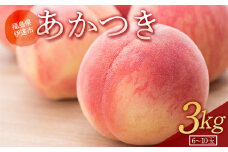 福島の桃 あかつき 3kg（6～10玉） 【あかい果樹園】 2025年出荷分 先行予約 フルーツ 果物 もも モモ momo F20C-904
