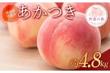 【2026年出荷分先行予約】福島県産 あかつき 約4.8kg (12～18玉) あかい果樹園 伊達の桃 桃 フルーツ 果物 もも モモ momo F20C-906
