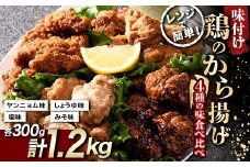鶏唐揚げ4種の食べ比べセット 1.2kg(各300g) F20C-873
