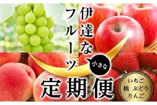 ＜2025年夏から開始の定期便＞伊達な小さなフル－ツ定期便（桃約1kg・ぶどう1房・りんご1㎏・いちご約500g）果物 フルーツ 桃 モモ 苺 イチゴ 葡萄 ブドウ 林檎 リンゴ 福島県 伊達市 F21C-021