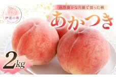 【2025年出荷分 先行予約】自然豊かな月舘で育った桃 あかつき2kg（6～8玉） 桃 もも モモ 果物 くだもの フルーツ 名産品 国産 食品 F21C-052