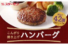 こんがり焼き上げハンバーグ90g　42個　【07214-0215】