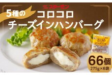 5種のコロコロチーズインハンバーグ　66個　【07214-0214】