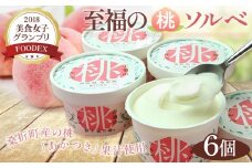 No.003 「至福の桃ソルベ」6個 ／ アイス シャーベット スイーツ もも モモ 福島県 特産品