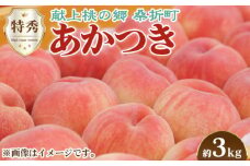 No.096 もも（あかつき）特秀　約3kg「献上桃の郷」ブランド品 ／ 桃 モモ 果物 福島県 特産品