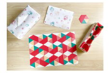 No.104 living set （1set） ／ ティッシュボックス ランチョンマット カトラリーケース 福島県 特産品