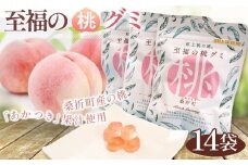 No.145 「至福の桃グミ」14袋 ／ お菓子 もも モモ あかつき コラーゲン とろける 福島県 特産品