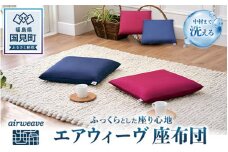 エアウィーヴ 座布団 （ネイビー）｜ざぶとん クッション インテリア 姿勢 テレワーク