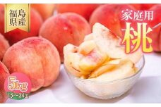 ◆2026年夏発送◆＜産直・家庭用桃・約5kg＞ ※北海道・沖縄・離島への配送不可 ※2026年7月上旬～9月上旬頃に順次発送予定｜先行予約 予約 桃 もも モモ 果物 くだもの フルーツ 訳あり 家庭用 詰め合わせ 福島 ふくしま