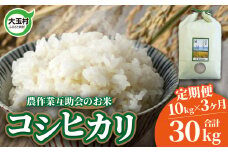 米 定期便 コシヒカリ 30kg ( 10kg × 3ヶ月 ) 福島県 大玉村 農作業互助会 ｜  白米 こめ こしひかり 精米 定期 3回 コメ ｜ gj-kh10-t3-R6