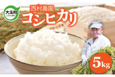 米 5kg コシヒカリ 令和6年  特別栽培米 西村農園 ｜ 福島県 大玉村 お米 令和6年産 2024年産 コメ 精米 白米 こしひかり ｜nm-kh05-R6