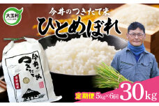 【 令和6年産  】【 今井のつきたて米 】  ひとめぼれ 30kg （ 毎月5kg × 6回 ）【OT08-014-R6】 福島県 大玉村 令和6年 米 今井農園