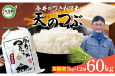 【 令和6年産 米 】 【 今井のつきたて米 】 天のつぶ 60ｋｇ （ 毎月 5ｋｇ × 12回 ）【OT08-024-R6】 福島県 大玉村 てんのつぶ テンノツブ 米 定期便 今井農園