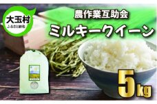 米 5kg 令和6年産 ミルキークイーン 農作業互助会   ｜ 福島県 大玉村 米作り 精米 安達太良山 ｜ gj-mq05-R6
