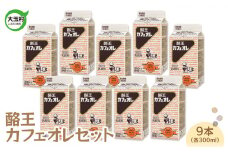 酪王カフェオレ 300ml 9本セット ご当地ドリンク 福島土産 お取り寄せ 福島県 大玉村 牛乳 生乳 ギフト コーヒー飲料 人気返礼品 01131