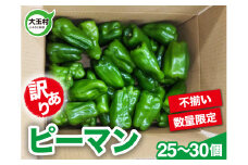 訳あり 野菜 不揃い ピーマン 25～30個 《数量限定》 新鮮 夏野菜 大玉村 もったいない野菜 ｜  SDGs 余剰野菜 フードロス 食品ロス ｜ om-pmwa-R6