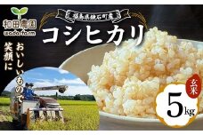 〈先行予約 2025年産米〉 福島県鏡石町産 和田農園「コシヒカリ」玄米 5kg 米 コメ こめ F6Q-190