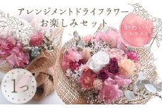 【かわいい】アレンジメント ドライフラワー お楽しみセット 花 はな フラワー プレゼント ギフト インテリア 雑貨 F6Q-161