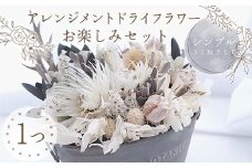 【シンプル】アレンジメント ドライフラワー お楽しみセット 花 はな フラワー プレゼント ギフト インテリア 雑貨 F6Q-164