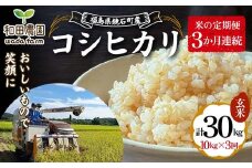〈先行予約 2025年産米〉【米の定期便】福島県鏡石町産 和田農園「コシヒカリ」玄米10kg 3か月連続 F6Q-204