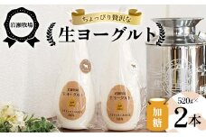 岩瀬牧場ちょっぴり贅沢な「生ヨーグルト」2本（加糖） ヨーグルト 生乳100％ ブラウンスイス 岩瀬牧場 ふるさと納税 福島県 鏡石町 F6Q-279