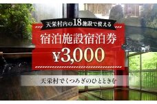 天栄村内宿泊施設宿泊券 3,000円分 温泉 旅行 福島県 天栄村 ふるさと納税 F21T-036