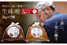 明治から続く醤蔵でつくられた「生味噌」食べくらべ２種セット 大 F21T-128