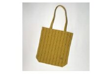 会津木綿 携帯用折り畳みマイバッグ (小町からし) [№5883-0072]