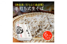 《週末お届け限定》手打ち式生そば 6人前 つゆ付／細めの乱切り [№5883-0223]