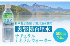 裏磐梯百年水 ナチュラルミネラルウォーター（500ml×24本 1箱） 【 ふるさと納税 人気 おすすめ ランキング ミネラルウォーター 裏磐梯百年水 日本名水百選 ペットボトル 小野川湧水 湧き水 百貫清水 自然の恵み 水 ミネラル 清水 福島県 北塩原村 送料無料 】 KBJ010