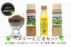 ヘルシーえごまセット (4種類セット) えごま セット 詰合せ えごま油 オイル えごまドレッシング ドレッシング えごまポン酢 ぽん酢 実 F4D-0219