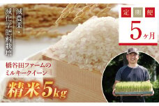《定期便5ヶ月》【先行予約】令和6年産米    減農薬・減化学肥料栽培 西会津産米 ミルキークイーン 精米 5kg 米 お米 おこめ ご飯 ごはん 福島県 西会津町 F4D-0865