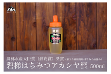 国産純粋はちみつ 天然 農林水産大臣賞 磐梯はちみつ 500g［チューブ］ アカシヤ