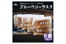 　ラスク（ブルーベリー）　5個セット（7枚入り）　米粉