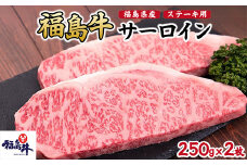 ＼レビュー投稿でお米プレゼント／福島県産福島牛サーロインステーキ用 500g(250g×2枚) [№5771-1236]