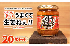 ＼レビュー投稿でお米プレゼント／じみーに辛いうまくて生姜ねぇ!!20本セット 【しょうが 国産 醤油漬け 唐辛子 ごはんのお供 お弁当 調味料 おつまみ 肴 薬味 隠し味 猪苗代町 福島県】[№5771-1320]