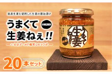 ＼レビュー投稿でお米プレゼント／うまくて生姜ねぇ!!ゴールデン20本セット 【しょうが 国産 醤油漬け しいたけ ごはんのお供 お弁当 調味料 おつまみ 肴 薬味 隠し味 猪苗代町 福島県】[№5771-1324]
