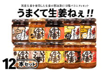 ＼レビュー投稿でお米プレゼント／うまくて生姜ねぇシリーズバラエティセット12本 【しょうが 国産 醤油漬け ごはんのお供 お弁当 調味料 おつまみ 肴 薬味 隠し味 猪苗代町 福島県】[№5771-1336]