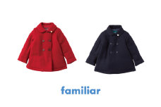 ＼レビュー投稿でお米プレゼント／【90cm・ネイビー】【ファミリア（familiar）】コート 80・90サイズ／90cm ネイビー[№5771-7018]1364｜子ども服 ベビー服 おしゃれ かわいい 赤ちゃん ベビーウェア 高品質 耐久性 吸水性 出産祝い ギフト 前開き キッズ  女の子 男の子