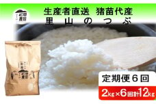 【定期便 6回】【令和7年度産 新米予約】 米 里山のつぶ 12kg(2kg×6回) 白米 精米 ※2025年11月下旬頃より順次発送予定 ※沖縄・離島への配送不可