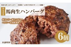 肉のおおくぼ 国産馬肉あらびき生ハンバーグ 150g×2個入×3パック 合計6個 ｜ 惣菜 　※沖縄・離島への配送不可