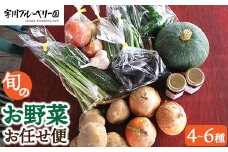 宇川ブルーベリー園の旬のお野菜おまかせ便 4～6種 80サイズ箱でお届け　※沖縄・離島への配送不可