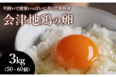 33-A　平飼い会津地鶏の卵 3kg（50～60個） ※沖縄・離島への配送不可