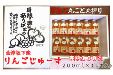 16-O　相良農場　りんごジュース200ml12本入り　（品種違い組み合わせ）小瓶セット