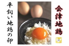 33-G　【卵かけご飯セット～山塩たれ付き～】　平飼い会津地鶏の卵４５個、卵かけご飯用山塩タレ２０個※沖縄・離島への配送不可 ※2023年11月頃より順次発送予定