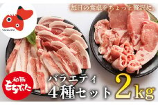 ＜ブランド豚＞柔らかジューシーな肉質!「和豚もちぶた」4種セット　2kg【1497925】