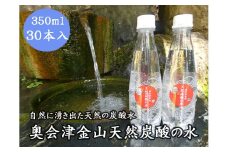 奥会津金山天然炭酸の水（350mlペットボトル）30本